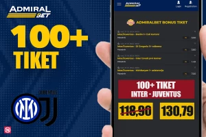 AdmiralBet 100+ tiket - Derbi Italije daje kvotu 130,79, slobodnjak Vlahovića 19!